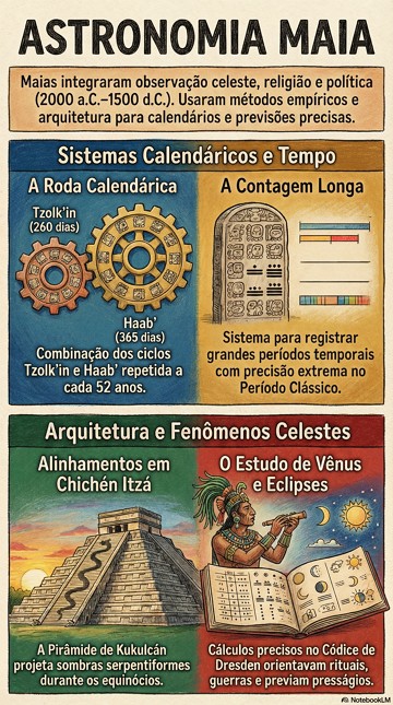 Infogr&aacute;fico sobre a astronomia maia
