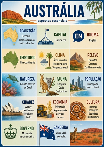 Infogr&aacute;fico sobre a Austr&aacute;lia