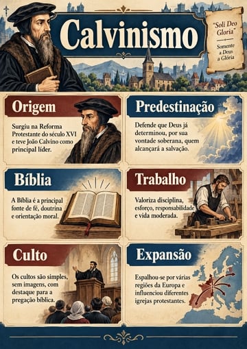Infográfico sobre o Calvinismo Infográfico sobre o Calvinismo