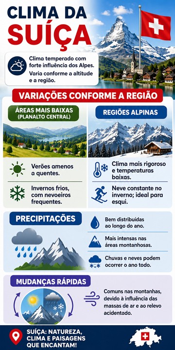 Infogr&aacute;fico sobre o clima da Su&iacute;&ccedil;a