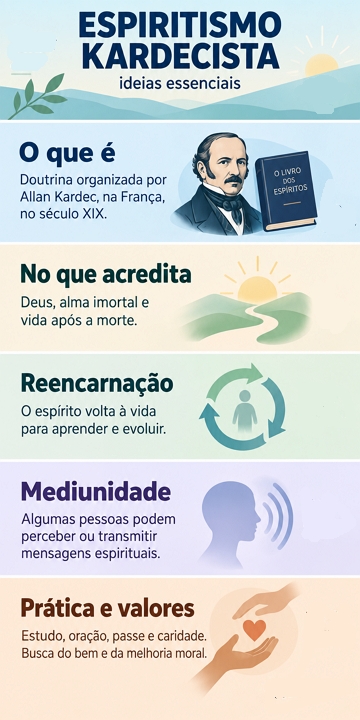 Infogr&aacute;fico sobre o Espiritismo kardecista