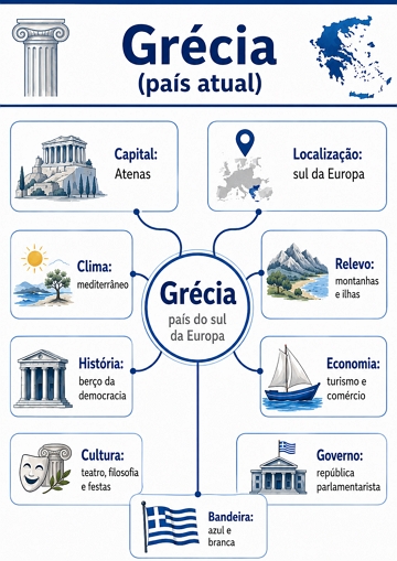 Infogr&aacute;fico sobre a Gr&eacute;cia atual