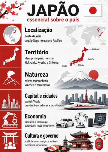 Infogr&aacute;fico sobre o Jap&atilde;o