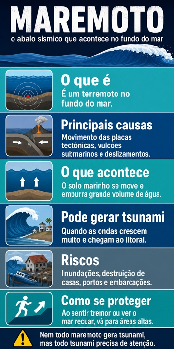Infogr&aacute;fico did&aacute;tico sobre os maremotos