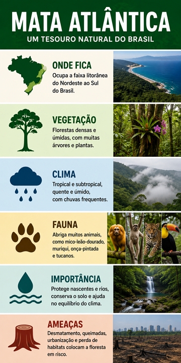Infogr&aacute;fico sobre a Mata Atl&acirc;ntica