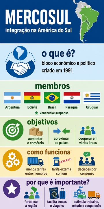 Infogr&aacute;fico sobre o Mercosul