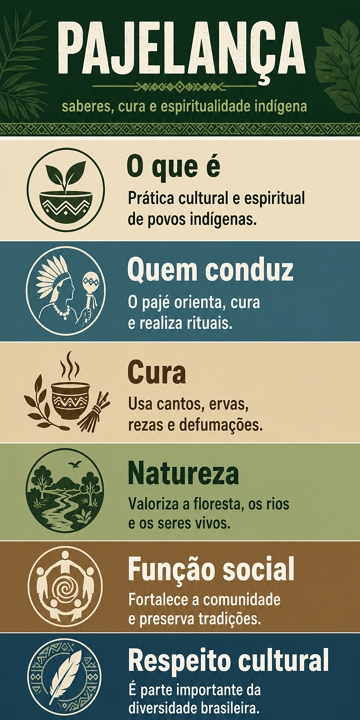 Infogr&aacute;fico com s&iacute;ntese sobre a Pajelan&ccedil;a
