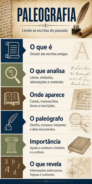 Infogr&aacute;fico sobre a Paleografia