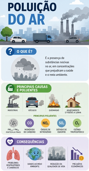 Infogr&aacute;fico sobre a polui&ccedil;&atilde;o do ar