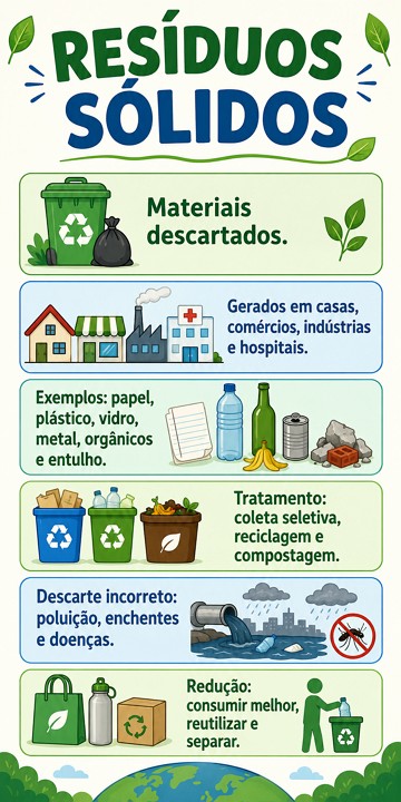 Infogr&aacute;fico sobre res&iacute;duos s&oacute;lidos
