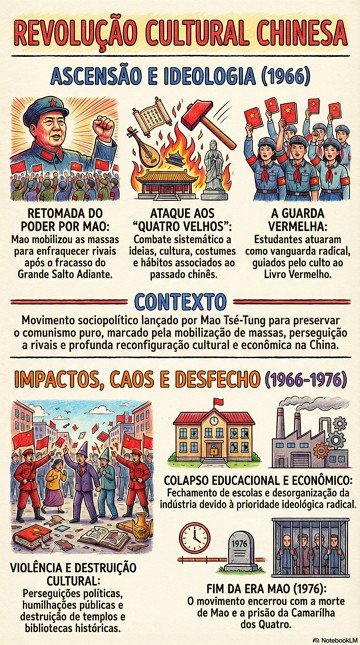 Infogr&aacute;fico com s&iacute;ntese sobre a Revolu&ccedil;&atilde;o Cultural Chinesa