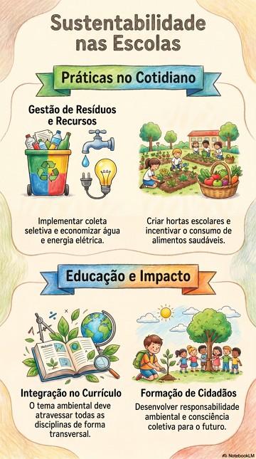 Infogr&aacute;fico sobre sustentabilidade nas escolas