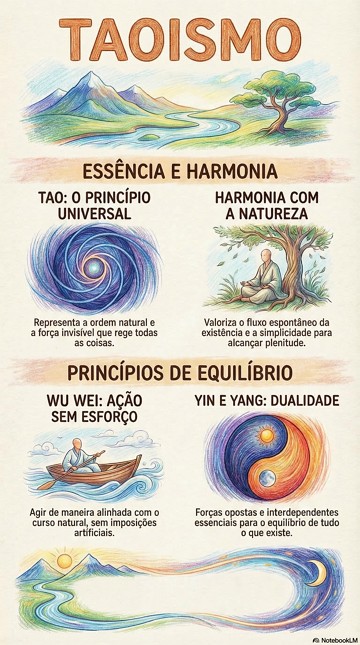 Infogr&aacute;fico sobre o essencial sobre o Taoismo
