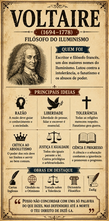 Infogr&aacute;fico sobre Voltaire
