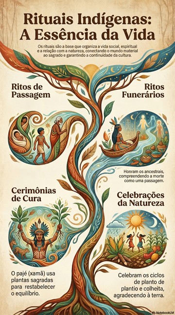 Infogr&aacute;fico dos rituais e cerim&ocirc;nias ind&iacute;genas do Brasil