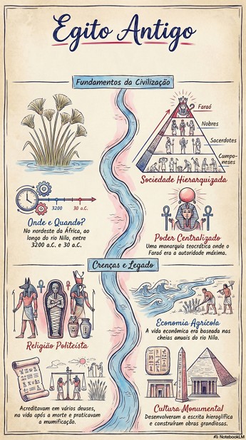 Infogr&aacute;fico sobre o Egito Antigo