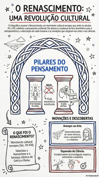 Infogr&aacute;fico com as caracter&iacute;sticas do Renascimento