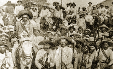 Foto com v&aacute;rios jagun&ccedil;os que participaram da Revolta de Juazeiro