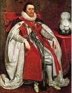 Jaime I, rei da Inglaterra e da Escócia entre 1567 e 1625.