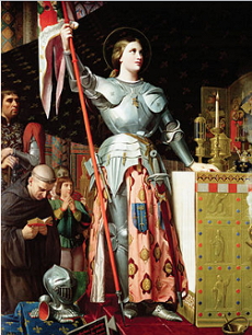 Joana d'Arc na coroa&ccedil;&atilde;o de Carlos VII, de Jean Auguste Dominique Ingres (1854)