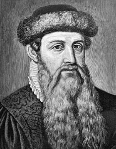 Retrato de Johannes Gutenberg