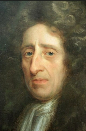 Pintura do rosto do fil&oacute;sofo John Locke