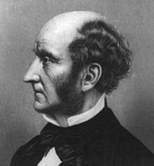 Retrato em preto e branco de John Stuart Mill