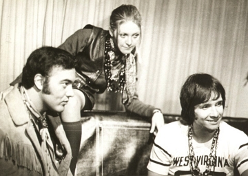 Foto com Erasmo Carlos, Wanderl&eacute;a e Roberto Carlos