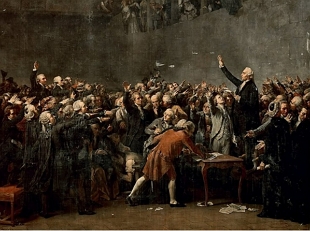 Pintura mostrando o Juramento do Jogo da P&eacute;la