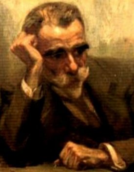 Retrato do poeta grego Kost&iacute;s Palam&aacute;s