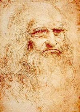 Retrato do pintor Leonardo da Vinci