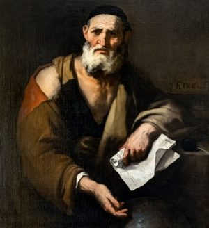 Pintura do fil&oacute;sofo Leucipo de Mileto