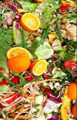 Foto de restos de vegetais e frutas