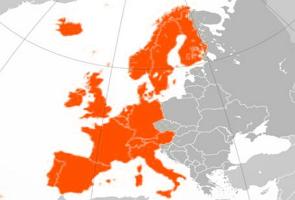 Localização geográfica da Europa Ocidental