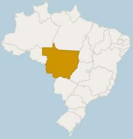 Localização do estado de Mato Grosso