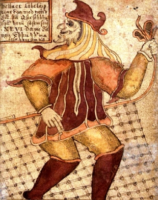 Pintura mostrando o deus Loki da mitologia n&oacute;rdica