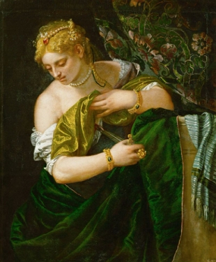Pintura de Veronese de uma mulher chamada Lucr&eacute;cia