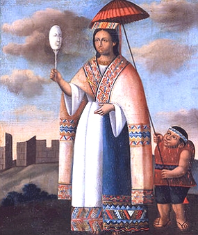 Pintura de uma mulher olhando para um pequeno espelho