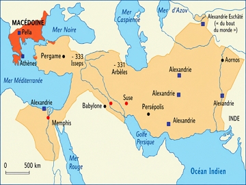 Mapa do Imp&eacute;rio Maced&ocirc;nico