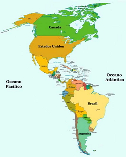 Mapa da América