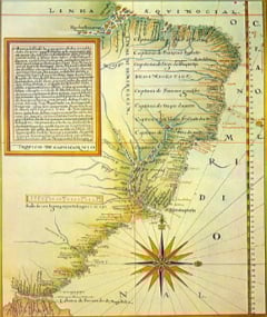 Mapa Antigo das Capitanias Hereditárias Mapa Antigo das Capitanias Hereditárias
