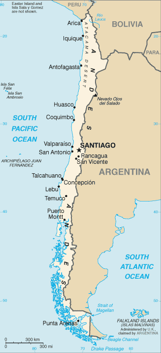 Mapa do Chile