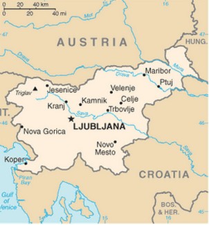  Mapa da Eslovênia