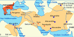 Mapa do Imp&eacute;rio Maced&ocirc;nico