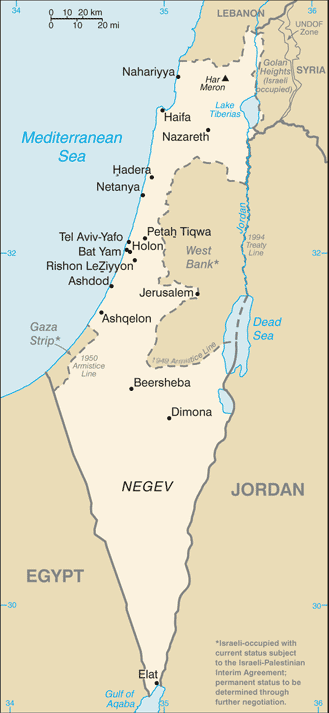 Mapa de Israel