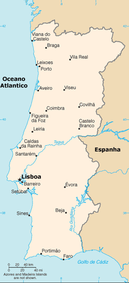 Mapa de Portugal