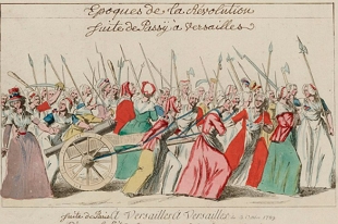 Panfleto sobre a marcha das mulheres em Versalhes em 1789