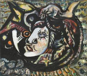 Máscara, pintura expressionista de Jackson Pollock