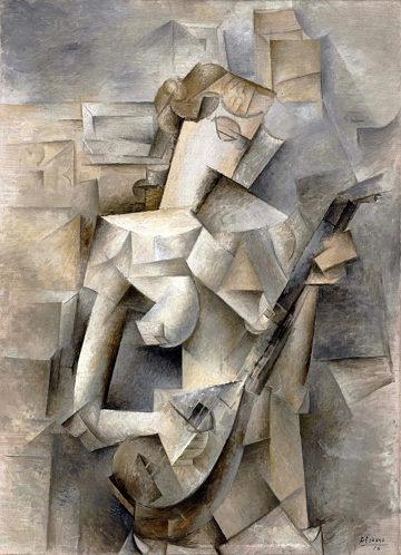 Menina com Bandolim, pintura cubista de Pablo Picasso