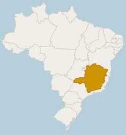 Localização geográfica do estado de Minas Gerais no Brasil